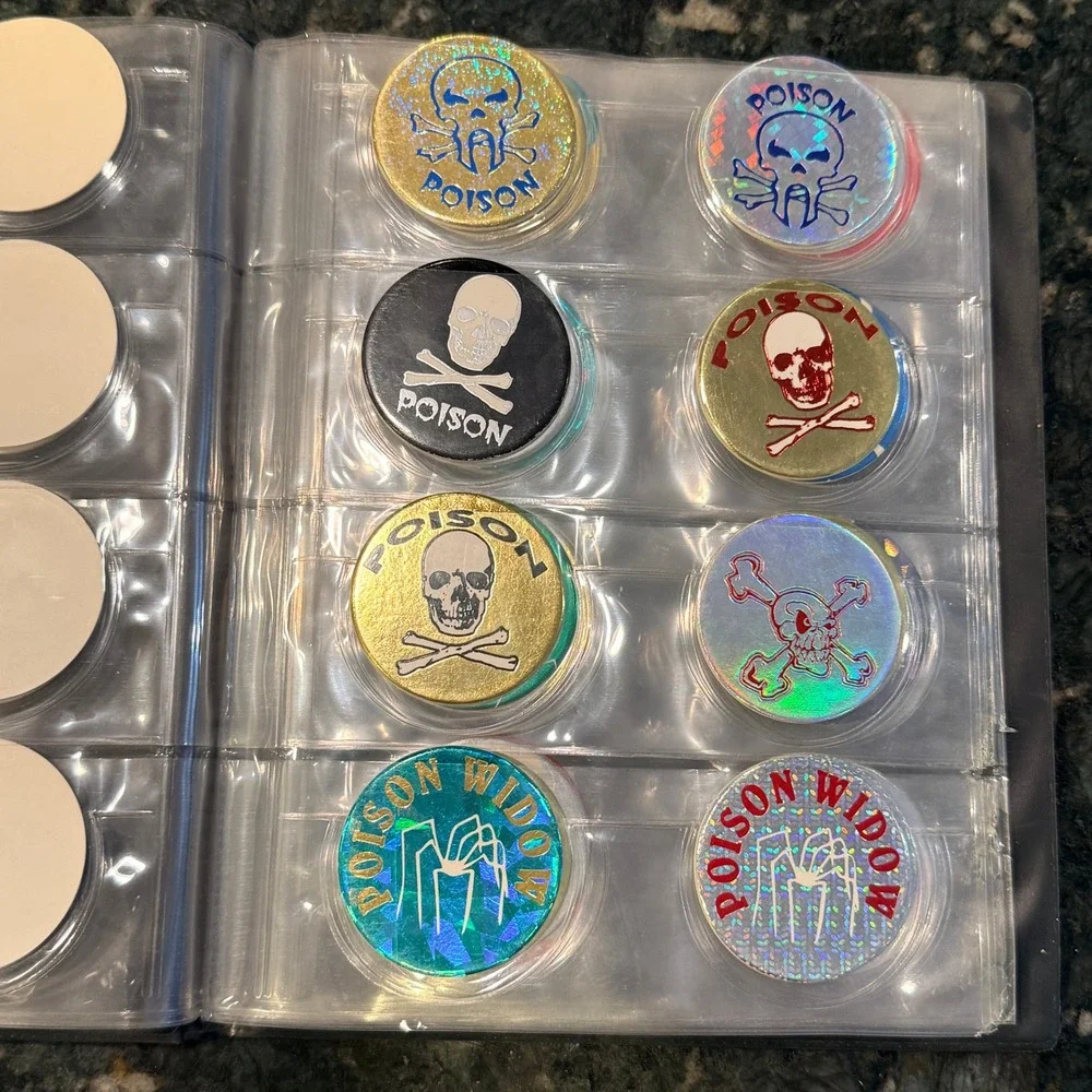 Vintage Ultra Pro Cap Binder Pog Collection Poison 8-Ball Slammers Lot 90s Toy